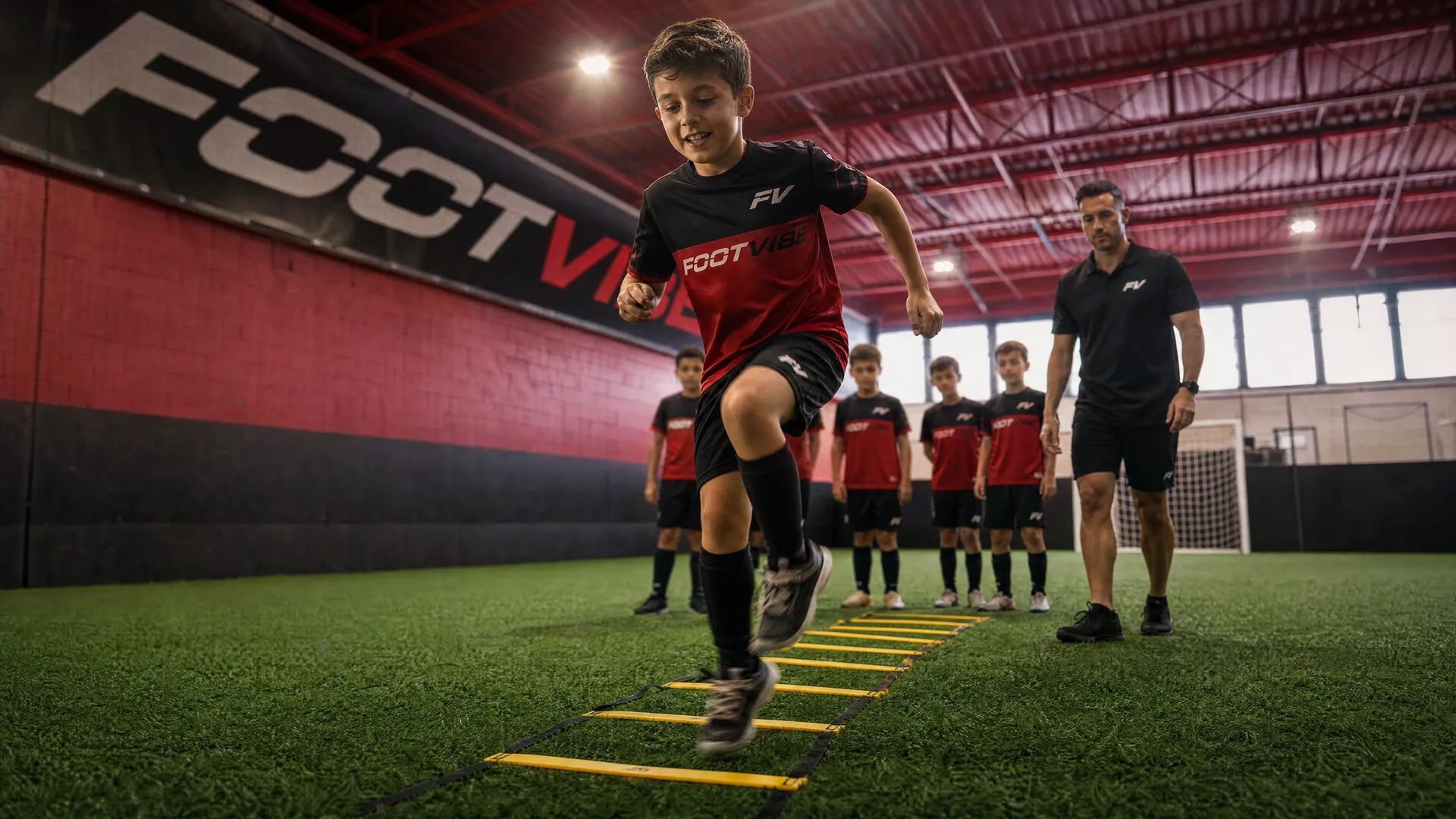 Entraînement de l'Académie de soccer Révolution à Montréal